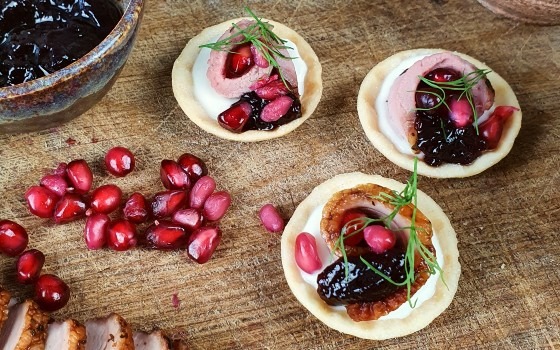Smoked Duck with Hedgerow & Port Jelly Canapé Recipe